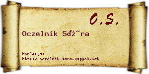 Oczelnik Sára névjegykártya